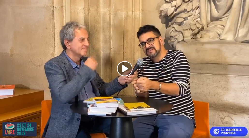 Médéric Gasquet-Cyrus au salon Autour du livre, Palais de la bourse, Marseille, 2019