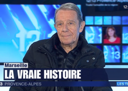 Jean Contrucci invité au journal télévisé de France 3 PACA pour présenter "La vérité vraie sur la fondation de Marseille (Récit homérique)" le 12 décembre 2017